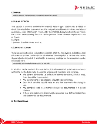 Perfomatix - Java Coding Standards | PDF