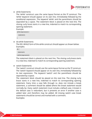 Perfomatix - Java Coding Standards | PDF