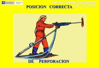 POSICION CORRECTA
DE PERFORACION
 