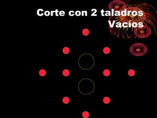 Corte con 2 taladros
Vacíos
 