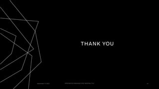 THANK YOU
September 27,2022 PERFORATED DRAINAGE PIPE/ WEEPING TILE 14
 