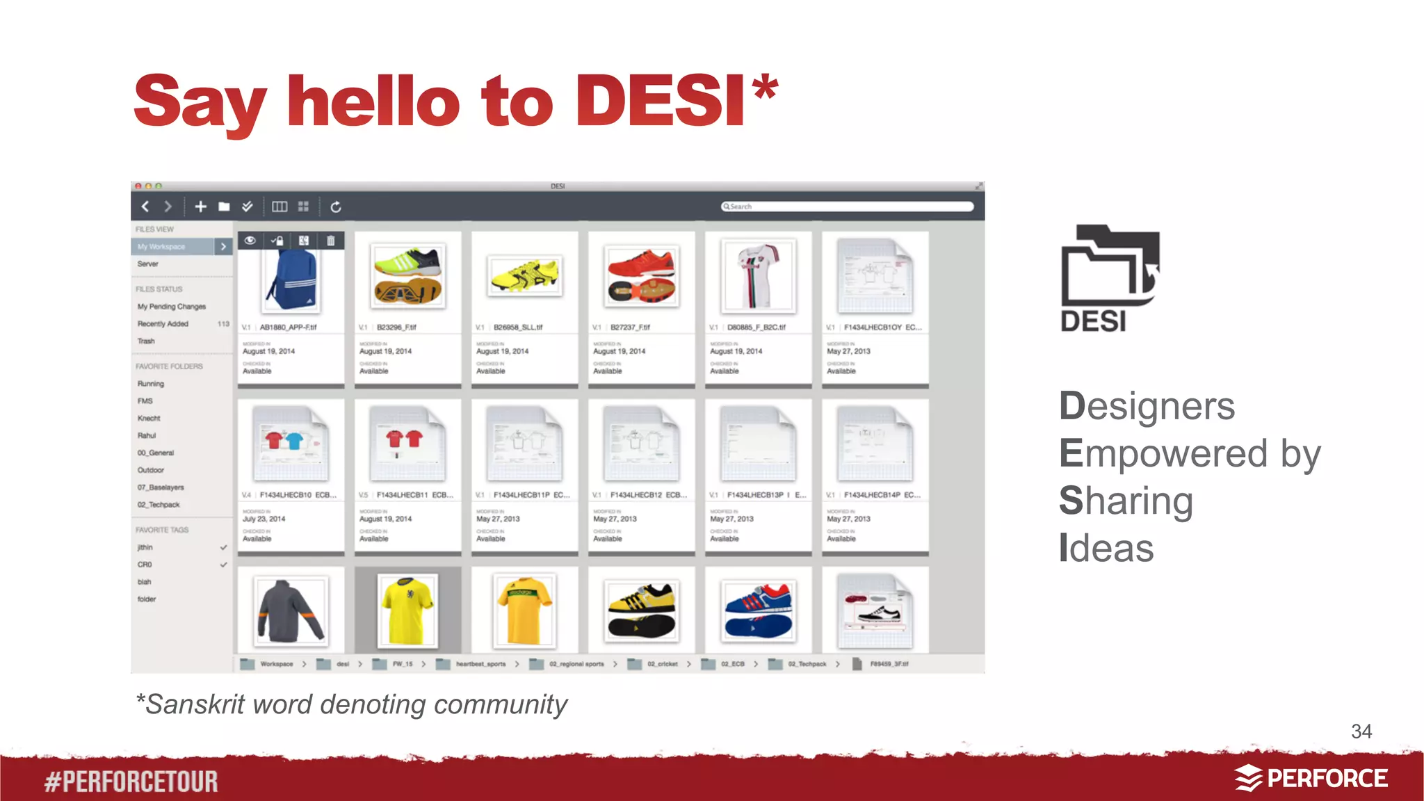 34 
*Sanskrit word denoting community 
Designers 
Empowered by 
Sharing 
Ideas 
 