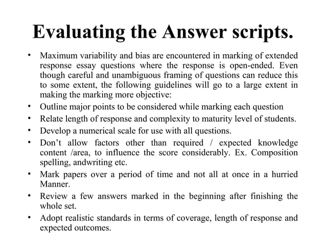 Question Paper Setting | PPT