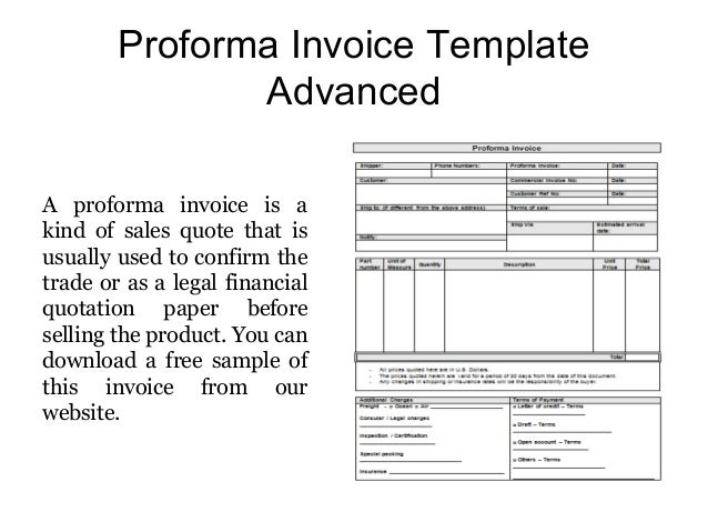 Proforma invoice template pdf