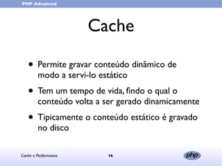 Cache e Performance (in portuguese)