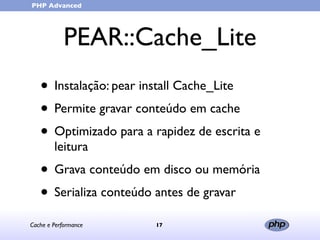 Cache e Performance (in portuguese)