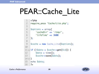 Cache e Performance (in portuguese)