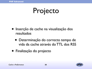 Cache e Performance (in portuguese)