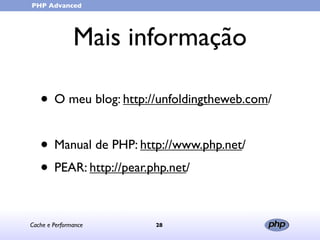 Cache e Performance (in portuguese)
