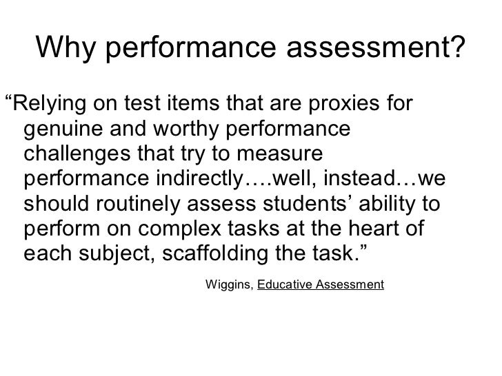 Performance Assessment