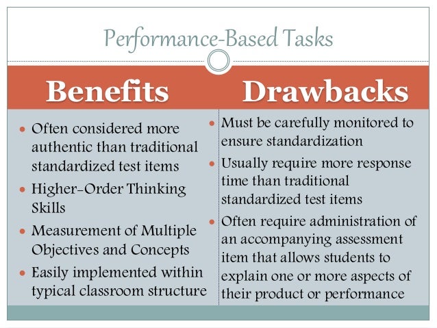  limitations of performance based assessment assessment flashcards 