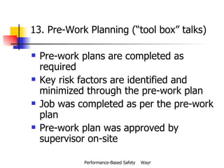 Performance Based Safety | PPT