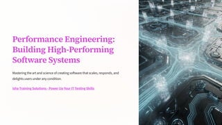 Performance Engineering for High-Scale++ | PDF