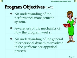 PERFORMANCE EVALUATION POWERPOINT