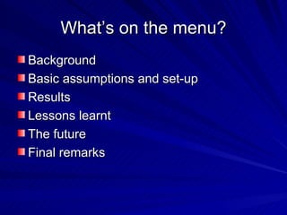 Performance Incentive Contracts Experience in Cambodia by the BTC supported projects