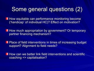 Performance Incentive Contracts Experience in Cambodia by the BTC supported projects