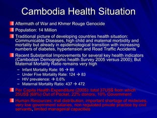 Performance Incentive Contracts Experience in Cambodia by the BTC supported projects