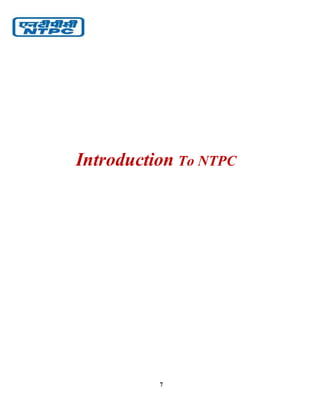 7
Introduction To NTPC
 