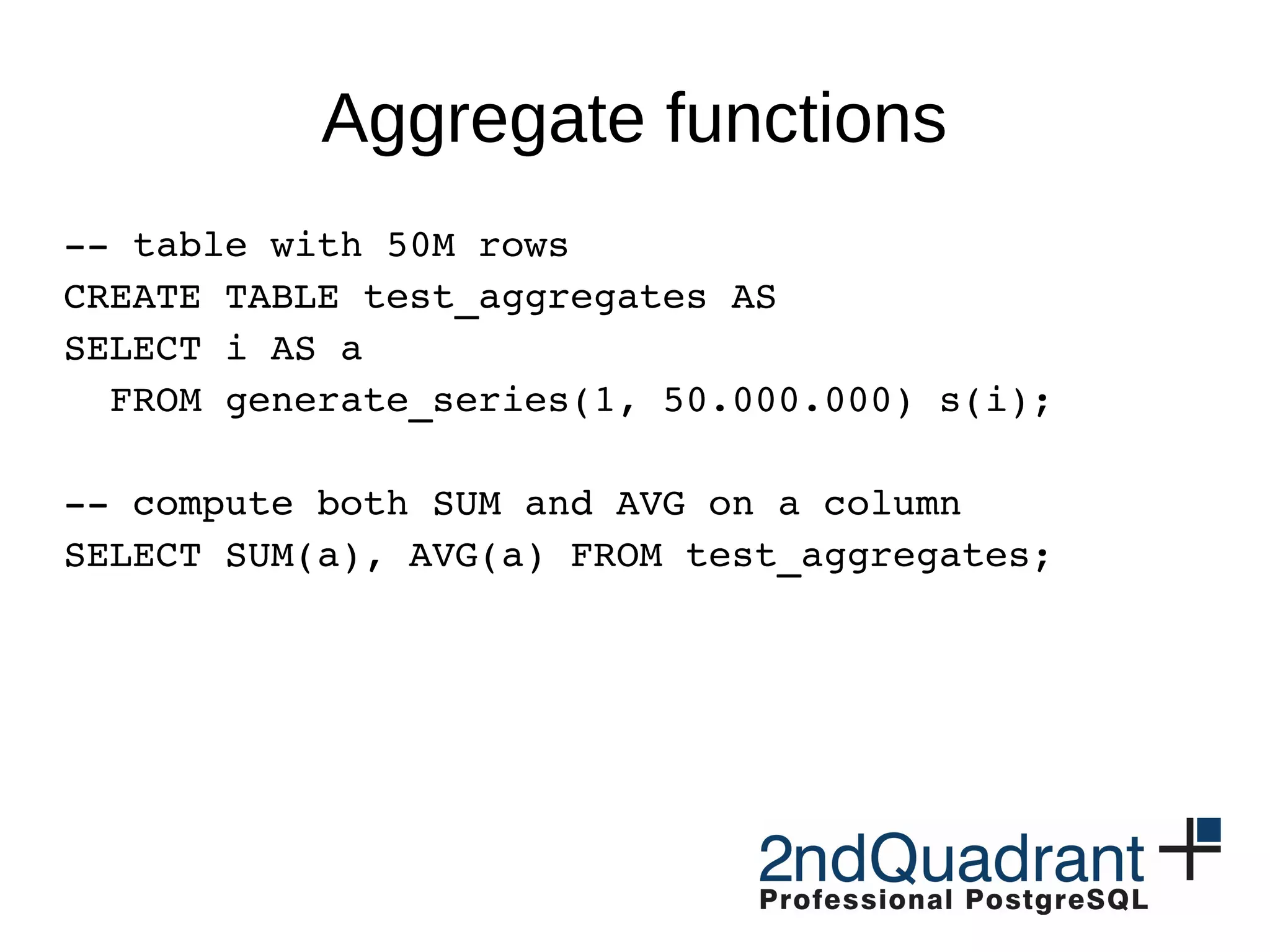 Checkpoints
● we need to write dirty buffers to disk regularly
– data written to page cache (no O_DIRECT)
– kernel responsible for actual write out
● until now, we simply walked shared buffers
– random order of buffers, causing random I/O
– 9.6 sorts the buffers first, to get sequential order
● until now, we only only did fsync at the end
– a lot of dirty data in page cache, latency spikes
– 9.6 allows continuous flushing (disabled by default)
 