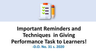 Performance Task Pt And Integrative Performance Task Ipt Pdf