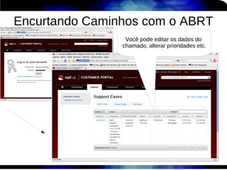 Encurtando Caminhos com o ABRT
                 Você pode editar os dados do
                chamado, alterar prioridades etc.
 