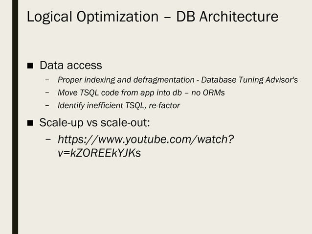 Performance Tuning And Optimization Microsoft SQL Database | PPT