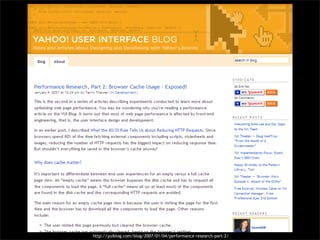 Performance Web côté client - Daspet / Sullivan - Paris Web 2008