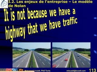 Mohamed Louadi, PhD Tunis mlouadi@louadi.com 113
I.2. Les enjeux de l’entreprise – Le modèle
de Nolan
 