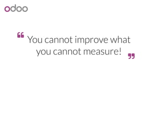 You cannot improve what
you cannot measure!


 