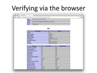 Verifying via the browser
 