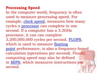Processing Speed Calculation Performance analysis and randamized agoritham | PPTX