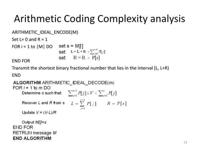Huffman and Arithmetic coding - Performance analysis | PDF ...