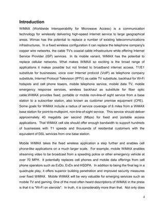 ENSC 427 Final Project!                                              Hin Heng Chan
!                                                                        301069874

List of Acronyms
VoIP!!     !     Voice over Internet Protocol
IP! !      !     Internet Protocol
WiMAX!     !     Worldwide Interoperability for Microwave Access
QoS!!      !     Quality of Service
PSTN!      !     Public Switched Telephone Network
UMTS!      !     Universal Mobile Telecommunications System
CDMA!      !     Code Division Multiple Access
Wi-Fi!!    !     Wireless Fidelity
IEEE!!     !     Institute of Electrical and Electronics Engineers
QPSK!      !     Quadrature Phase-Shift Keying
MOS!  !    !     Mean Opinion Score




                                                                                4
 