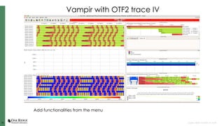 3838 Open slide master to edit
Vampir with OTF2 trace IV
Add functionalities from the menu
 