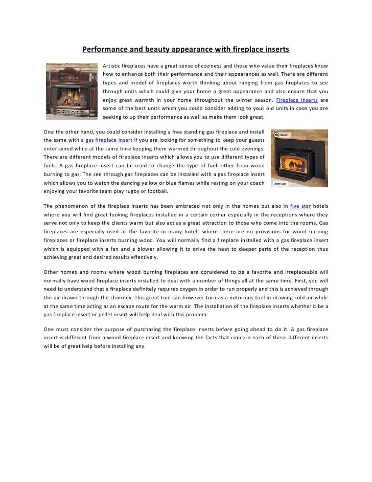 Performance And Beauty Appearance With Fireplace Inserts