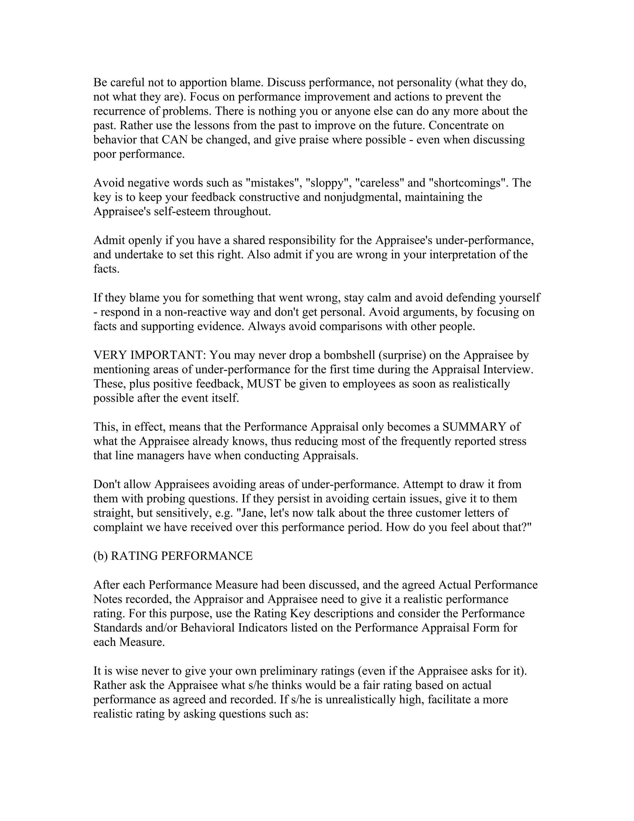 Performance appraisal | DOC