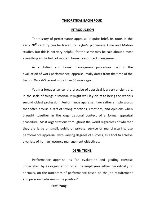 written essay method of performance appraisal