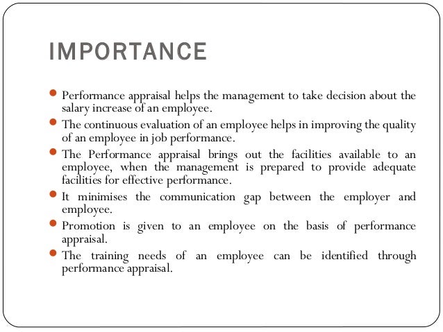 The Importance Of Performance Management And Appraisal