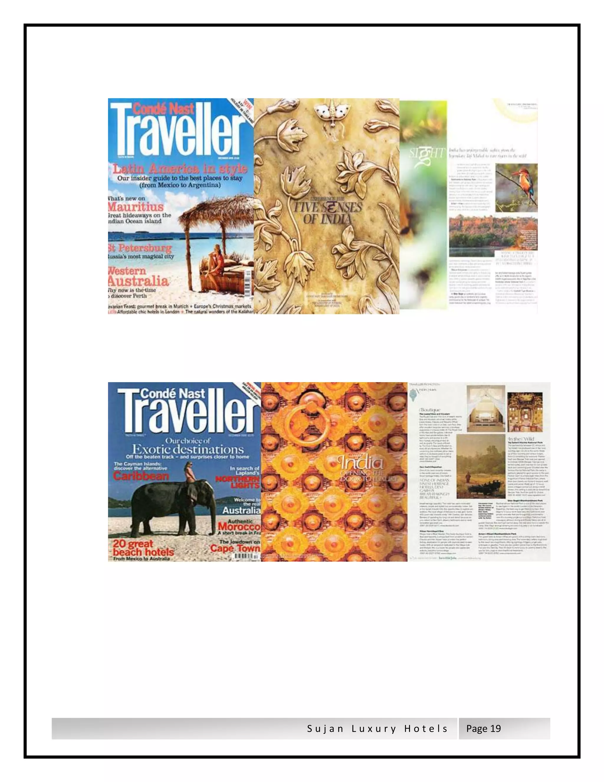 S u j a n L u x u r y H o t e l s Page 19
 