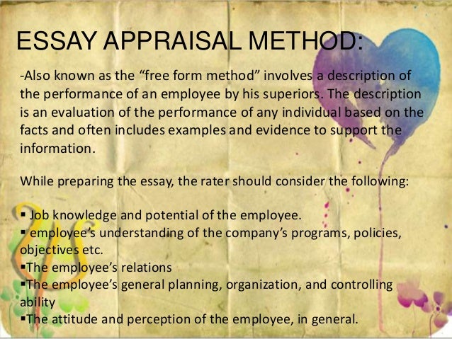 essay evaluation method write me esl analysis essay on pokemon go performance appraisal essay