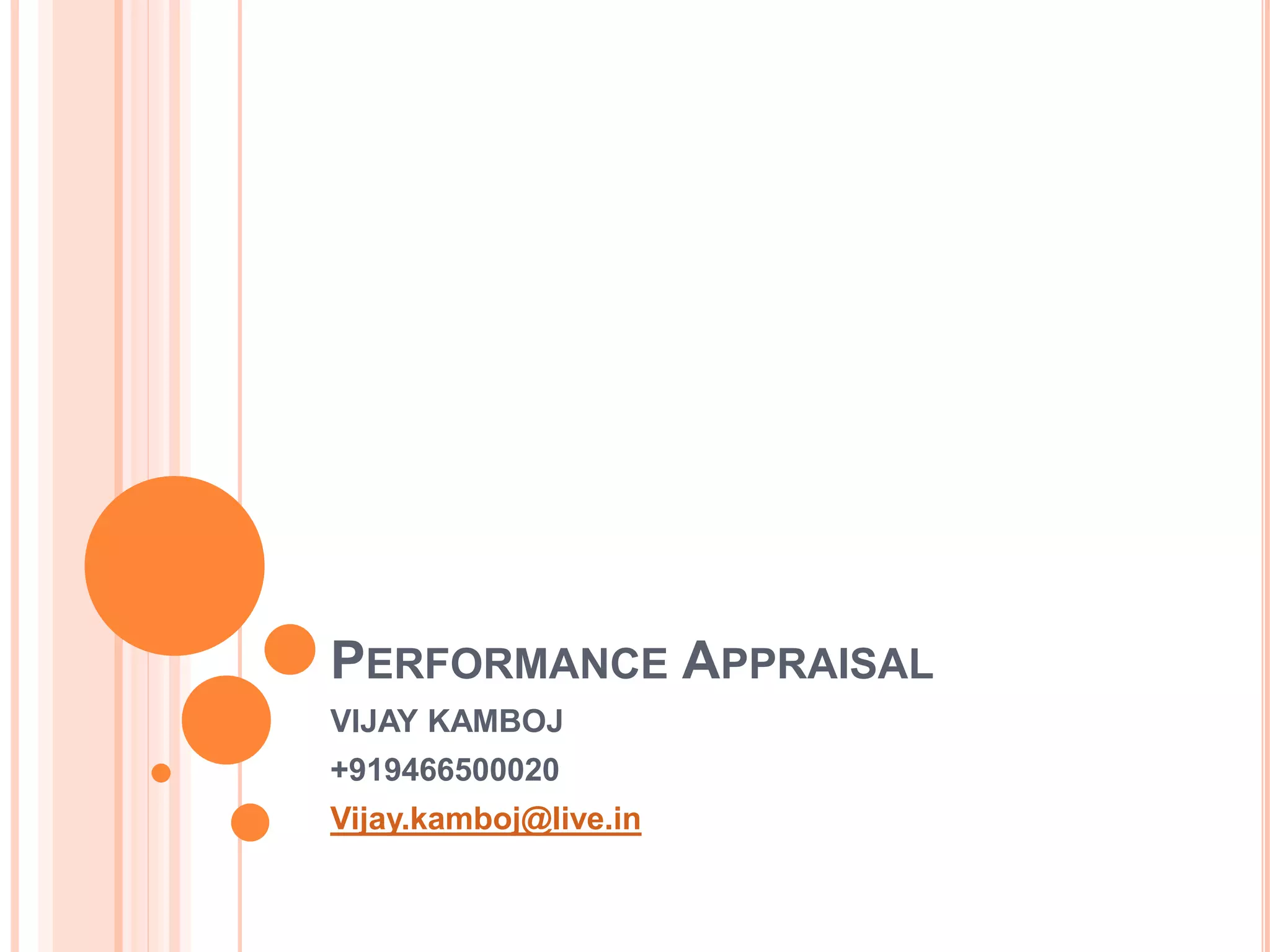 Performance Appraisal PPT performance-appraisal-ppt