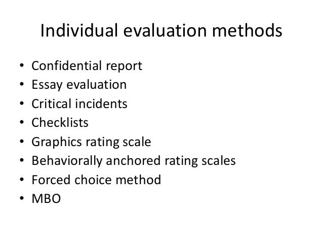 essay evaluation method
