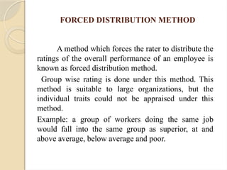 Forced Distribution Method Examples perfor mance appraisal 160117065718 For health care Management | PPTX