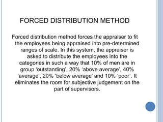Forced Distribution Performance appraisal | PPTX