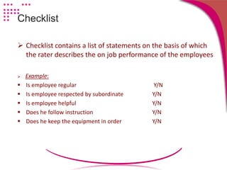 High Level Rater Statements Performance appraisal | PPTX