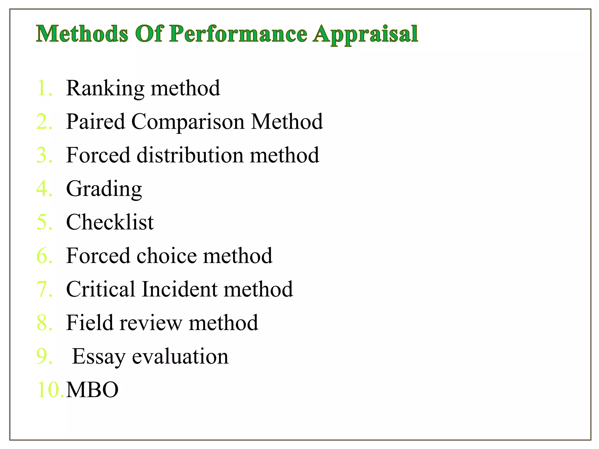 Performance appraisal- Nursing Management | PPTX
