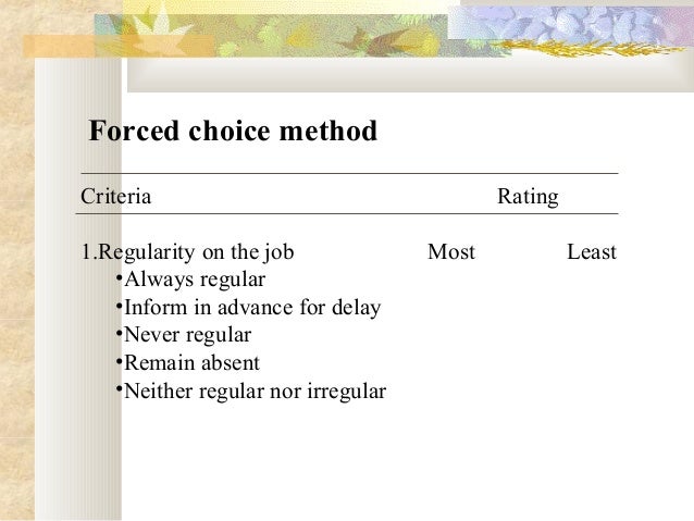 Forced-Choice Method Definition – TYAVBA