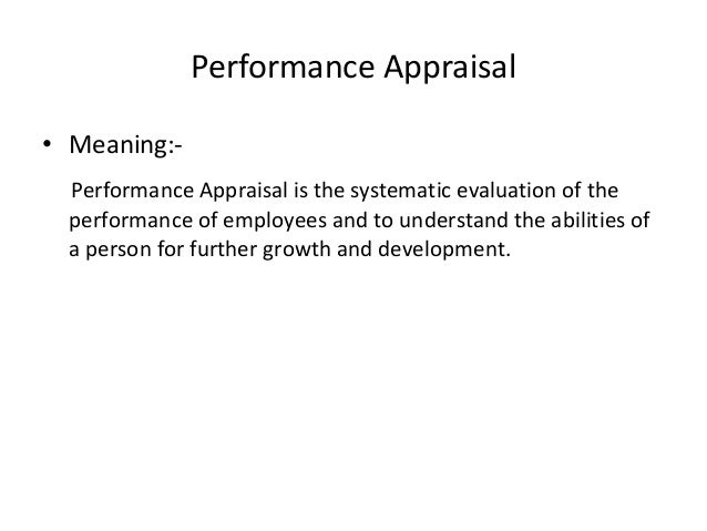 Performance Appraisal 1