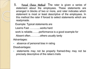 High Level Rater Statements Performance appraisal (HRM)BBA 3rd sem | PPT