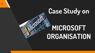 Case Study on
MICROSOFT
ORGANISATION
13
 